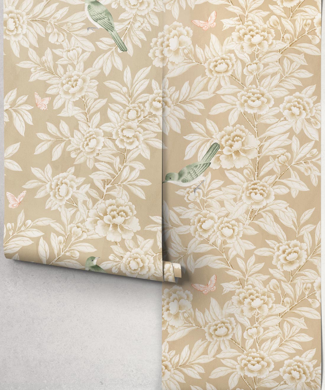 Windsor Garden Wallpaper - Colourway: Parchment - Roll