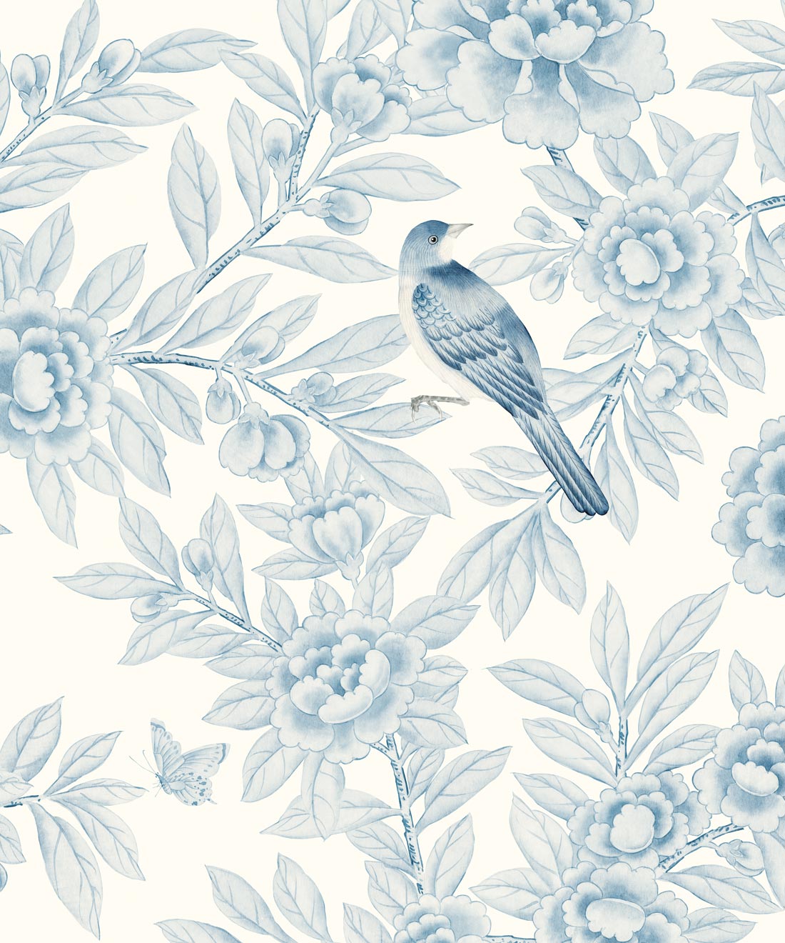 Windsor Garden Wallpaper - Colourway: Porcelain - Swatch
